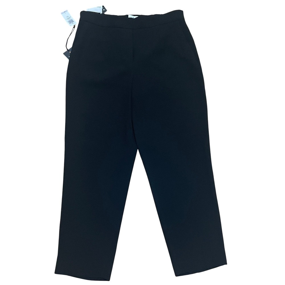 Babaton Conan Cropped Pants Womens 6 Black Mid Rise Slim Leg Career Trousers NWT